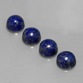 Gemas de lapislázuli azul natural de  ct, corte redondo, opaco