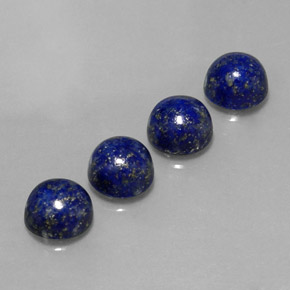 Gemas de lapislázuli azul natural de  ct, corte redondo, opaco