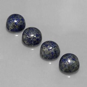 Gemas de lapislázuli azul natural de  ct, corte redondo, opaco
