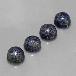 Gemas de lapislázuli azul natural de  ct, corte redondo, opaco