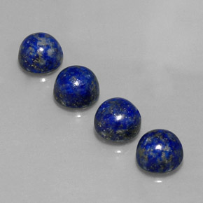 Gemas de lapislázuli azul natural de  ct, corte redondo, opaco
