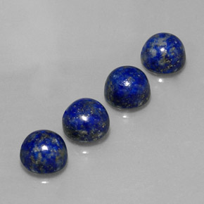 Gemas de lapislázuli azul natural de  ct, corte redondo, opaco