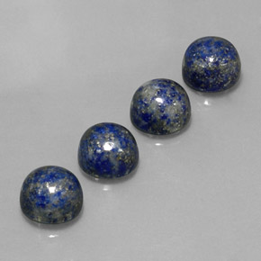 Gemas de lapislázuli azul natural de  ct, corte redondo, opaco