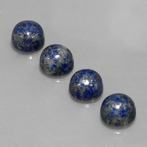 Gemas de lapislázuli azul natural de  ct, corte redondo, opaco
