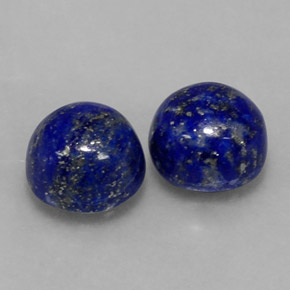 Gemas de lapislázuli azul natural de  ct, corte redondo, opaco