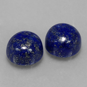 Gemas de lapislázuli azul natural de  ct, corte redondo, opaco