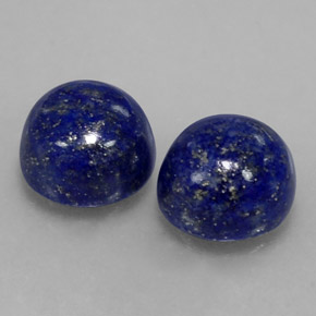 Gemas de lapislázuli azul natural de  ct, corte redondo, opaco