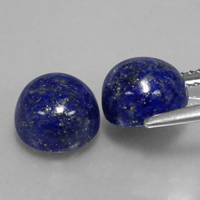Gemas de lapislázuli azul natural de  ct, corte redondo, opaco