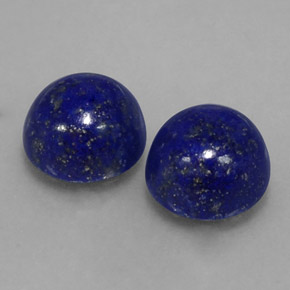 Gemas de lapislázuli azul natural de  ct, corte redondo, opaco