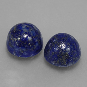 Gemas de lapislázuli azul natural de  ct, corte redondo, opaco