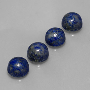 Gemas de lapislázuli azul natural de  ct, corte redondo, opaco