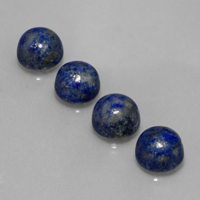 Gemas de lapislázuli azul natural de  ct, corte redondo, opaco