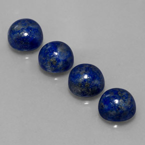 Gemas de lapislázuli azul natural de  ct, corte redondo, opaco