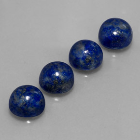 Gemas de lapislázuli azul natural de  ct, corte redondo, opaco