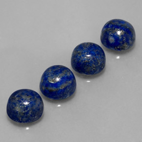 Gemas de lapislázuli azul natural de  ct, corte redondo, opaco