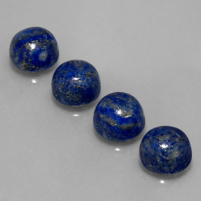Gemas de lapislázuli azul natural de  ct, corte redondo, opaco