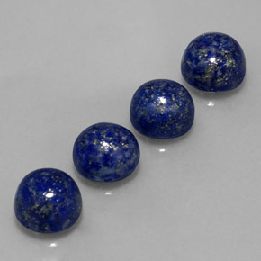 Gemas de lapislázuli azul natural de  ct, corte redondo, opaco