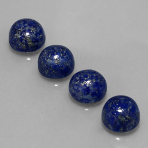 Gemas de lapislázuli azul natural de  ct, corte redondo, opaco