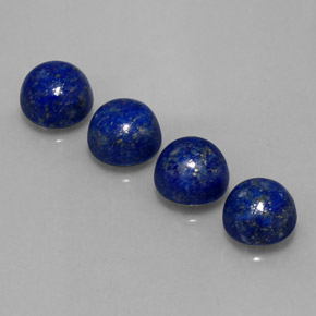 Gemas de lapislázuli azul natural de  ct, corte redondo, opaco