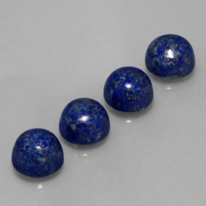 Gemas de lapislázuli azul natural de  ct, corte redondo, opaco