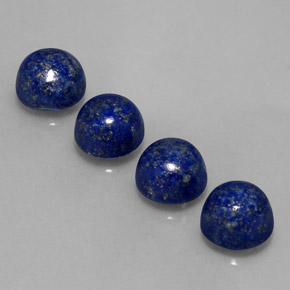 Gemas de lapislázuli azul natural de  ct, corte redondo, opaco