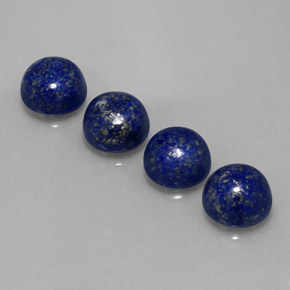 Gemas de lapislázuli azul natural de  ct, corte redondo, opaco