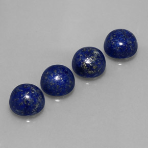 Gemas de lapislázuli azul natural de  ct, corte redondo, opaco