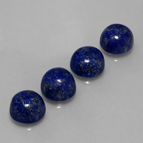 Gemas de lapislázuli azul natural de  ct, corte redondo, opaco
