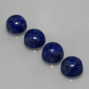 Gemas de lapislázuli azul natural de  ct, corte redondo, opaco
