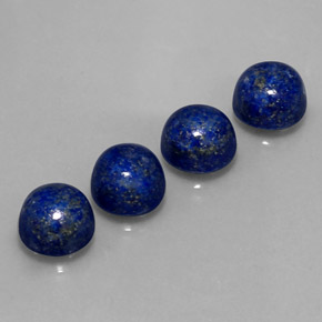 Gemas de lapislázuli azul natural de  ct, corte redondo, opaco