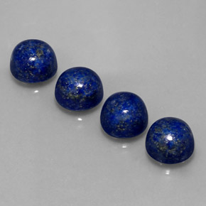 Gemas de lapislázuli azul natural de  ct, corte redondo, opaco