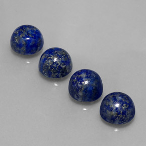 Gemas de lapislázuli azul natural de  ct, corte redondo, opaco