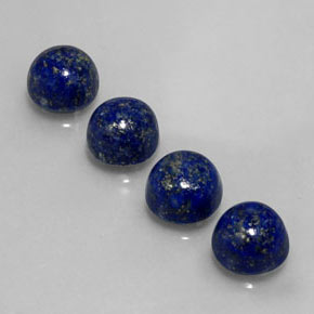 Gemas de lapislázuli azul natural de  ct, corte redondo, opaco