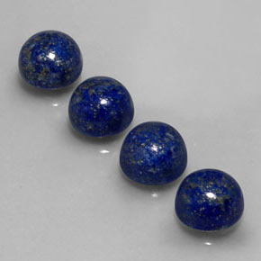 Gemas de lapislázuli azul natural de  ct, corte redondo, opaco