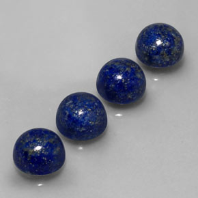 Gemas de lapislázuli azul natural de  ct, corte redondo, opaco