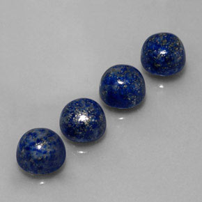 Gemas de lapislázuli azul natural de  ct, corte redondo, opaco