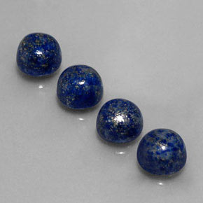 Gemas de lapislázuli azul natural de  ct, corte redondo, opaco