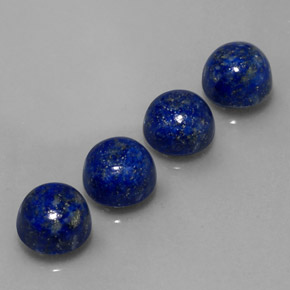 Gemas de lapislázuli azul natural de  ct, corte redondo, opaco