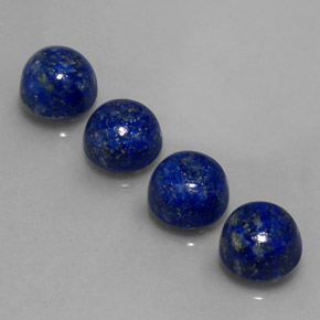 Gemas de lapislázuli azul natural de  ct, corte redondo, opaco