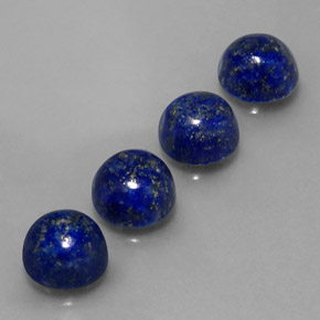 Gemas de lapislázuli azul natural de  ct, corte redondo, opaco