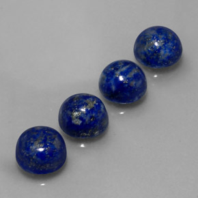 Gemas de lapislázuli azul natural de  ct, corte redondo, opaco