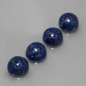Gemas de lapislázuli azul natural de  ct, corte redondo, opaco