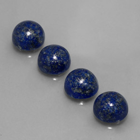 Gemas de lapislázuli azul natural de  ct, corte redondo, opaco