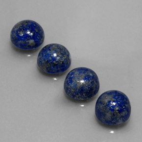 Gemas de lapislázuli azul natural de  ct, corte redondo, opaco