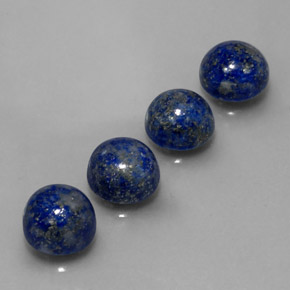 Gemas de lapislázuli azul natural de  ct, corte redondo, opaco