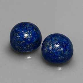 Gemas de lapislázuli azul natural de  ct, corte redondo, opaco