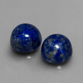 Gemas de lapislázuli azul natural de  ct, corte redondo, opaco