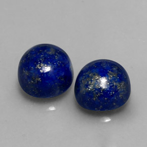 Gemas de lapislázuli azul natural de  ct, corte redondo, opaco
