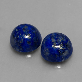 Gemas de lapislázuli azul natural de  ct, corte redondo, opaco