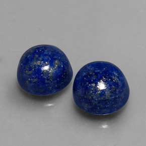 Gemas de lapislázuli azul natural de  ct, corte redondo, opaco